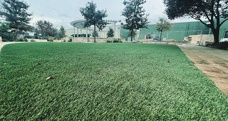 commercial artificial turf installation